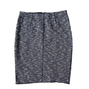 Ann Taylor Factory Size 6P Pencil Skirt 6P Black White Elastic Waist Y122